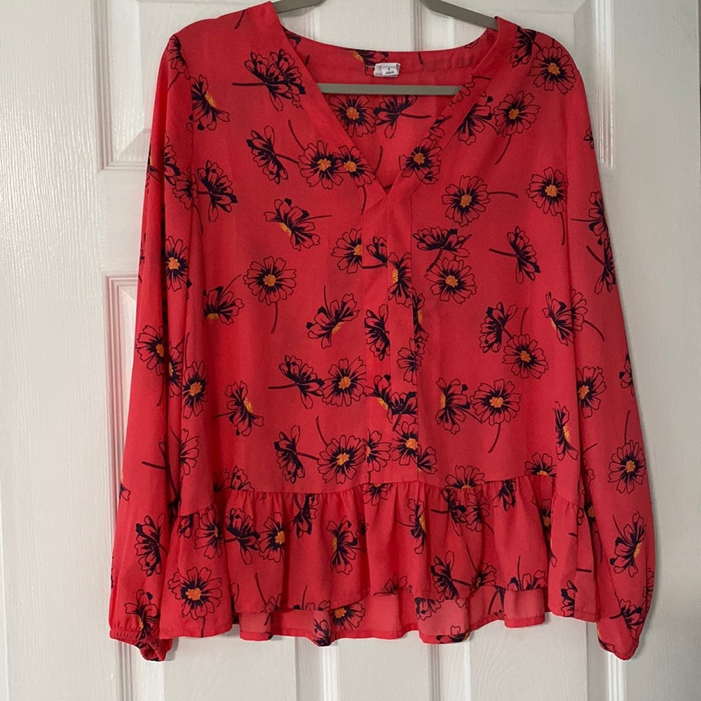 Gap Pink Floral Blouse